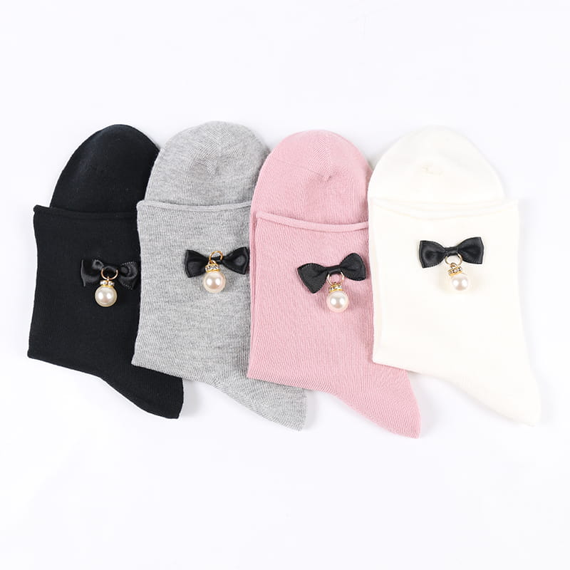 Muoti Kawaii Bow Socks Tukku Sukka Sarjakuva Naisten Sukat