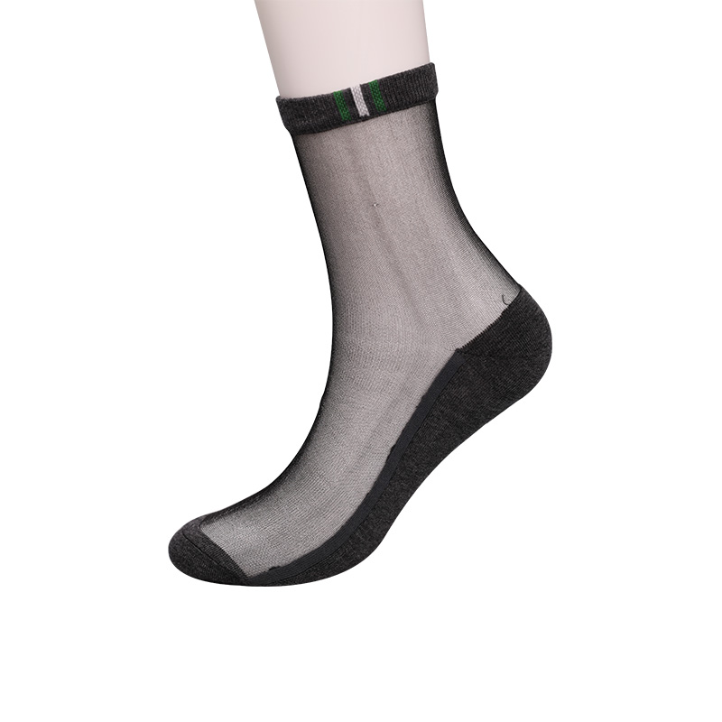 Muoti rento kevät ja kesä puuvillapohjaiset miesten sukat Luokou pystyraidalliset kukat viileät liukumattomat pohjat miesten sukat WSD2711