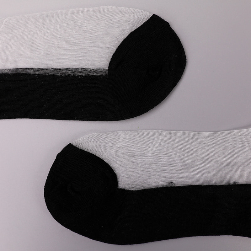 Muoti nylon läpinäkyvä silkki puuvilla pohja naisten venesukat ylähelmi lasi kristalli silkki naisten venesukat WSD1288