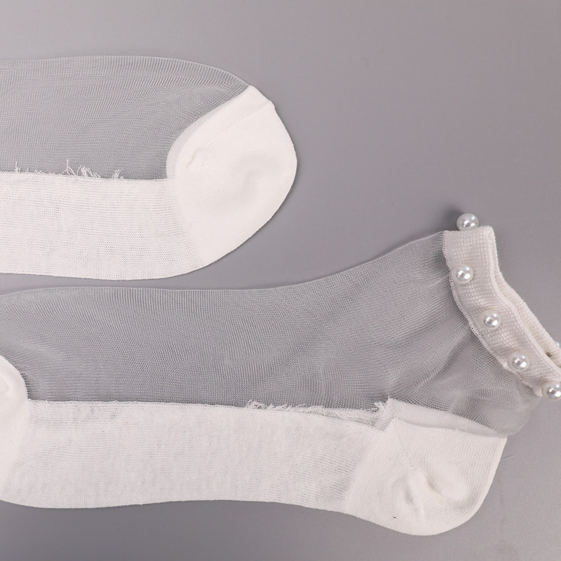 Muoti nylon läpinäkyvä silkki puuvilla pohja naisten venesukat ylähelmi lasi kristalli silkki naisten venesukat WSD1288