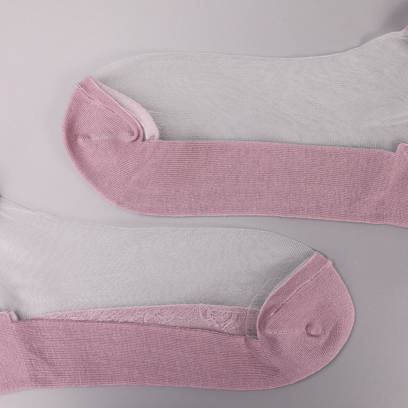 Muoti nylon läpinäkyvä silkki puuvilla pohja naisten venesukat ylähelmi lasi kristalli silkki naisten venesukat WSD1288