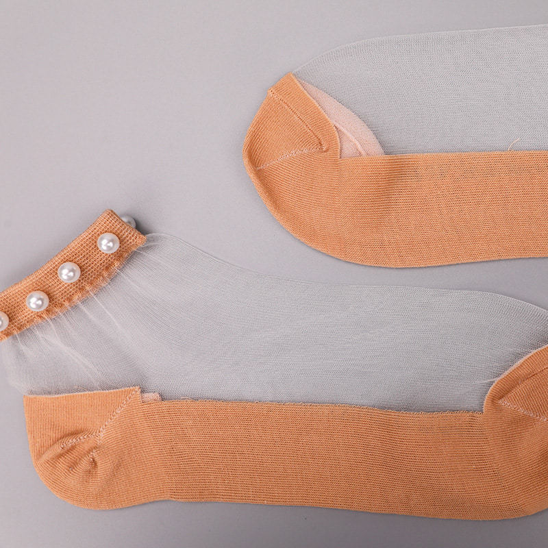 Muoti nylon läpinäkyvä silkki puuvilla pohja naisten venesukat ylähelmi lasi kristalli silkki naisten venesukat WSD1288
