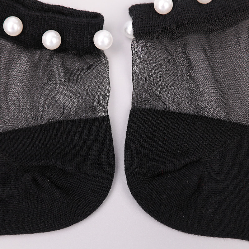 Muoti nylon läpinäkyvä silkki puuvilla pohja naisten venesukat ylähelmi lasi kristalli silkki naisten venesukat WSD1288